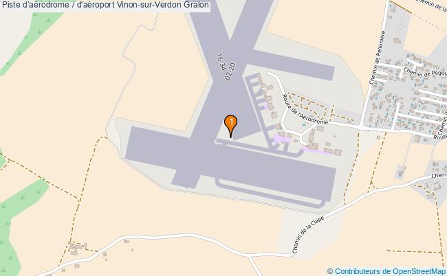 plan Piste daérodrome / d'aéroport Vinon-sur-Verdon : 1 équipements
