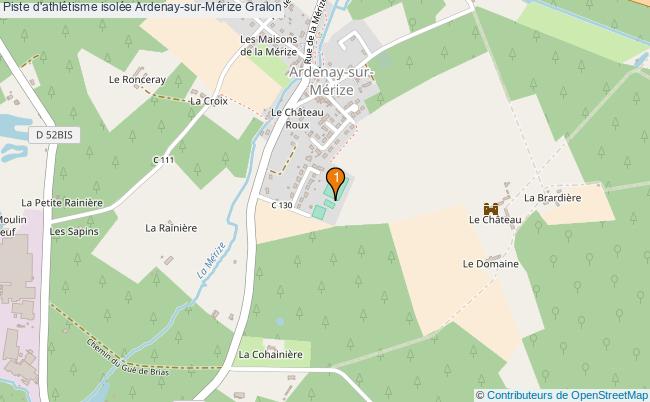 plan Piste d'athlétisme isolée Ardenay-sur-Mérize : 1 équipements