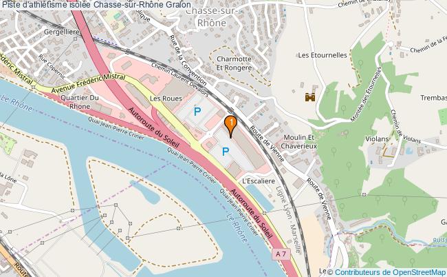 plan Piste d'athlétisme isolée Chasse-sur-Rhône : 1 équipements