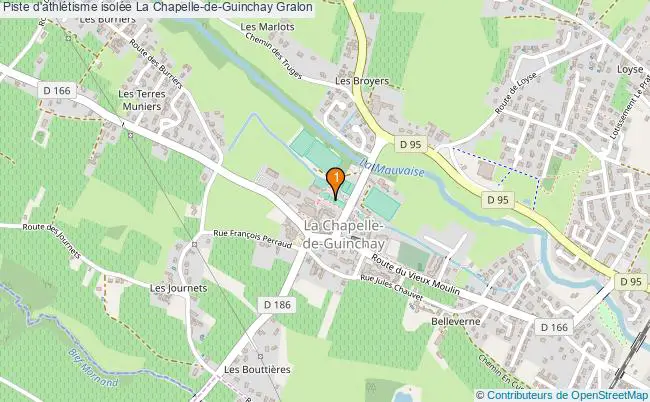 plan Piste d'athlétisme isolée La Chapelle-de-Guinchay : 1 équipements