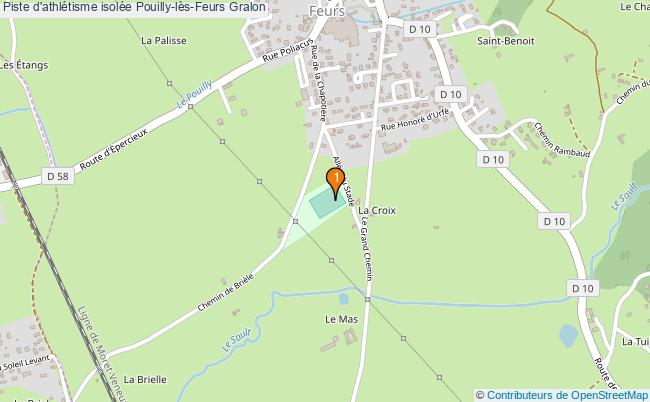 plan Piste d'athlétisme isolée Pouilly-lès-Feurs : 1 équipements