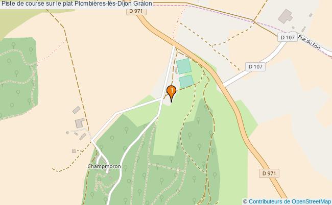 plan Piste de course sur le plat Plombières-lès-Dijon : 1 équipements
