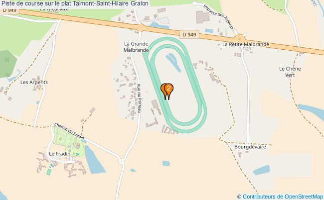 plan Piste de course sur le plat Talmont-Saint-Hilaire : 2 équipements