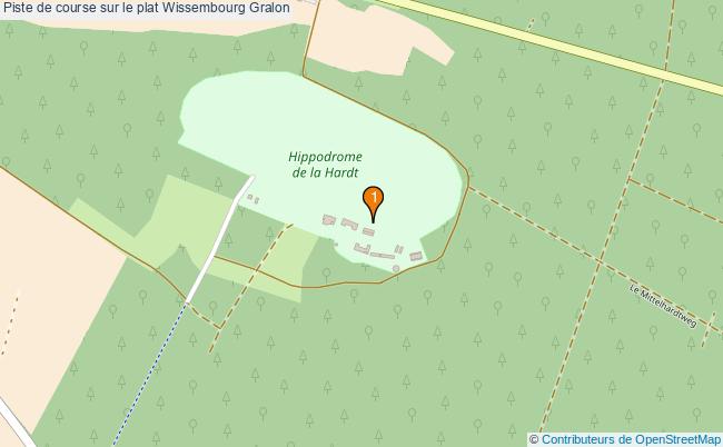 plan Piste de course sur le plat Wissembourg : 1 équipements