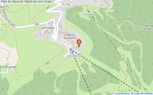plan Piste de descente Villard-de-Lans : 1 équipements