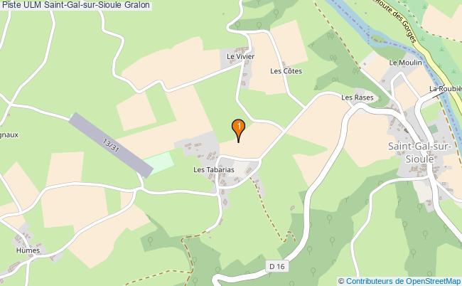 plan Piste ULM Saint-Gal-sur-Sioule : 1 équipements
