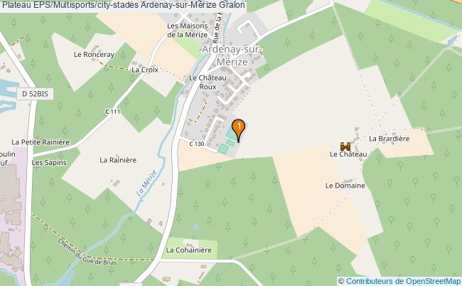plan Plateau EPS/Multisports/city-stades Ardenay-sur-Mérize : 1 équipements