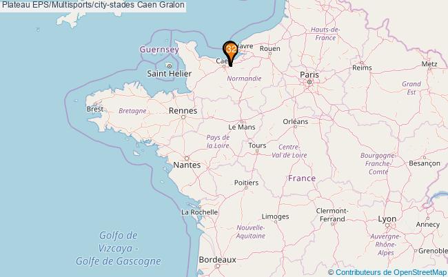 plan Plateau EPS/Multisports/city-stades Caen : 32 équipements