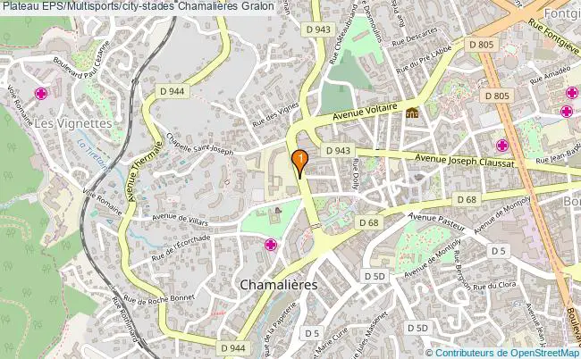 plan Plateau EPS/Multisports/city-stades Chamalières : 1 équipements