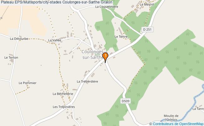 plan Plateau EPS/Multisports/city-stades Coulonges-sur-Sarthe : 1 équipements