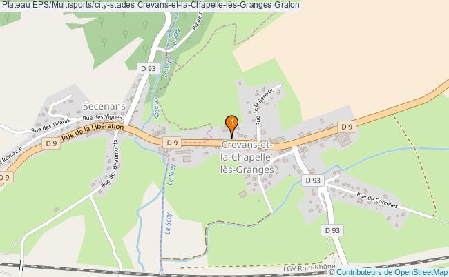 plan Plateau EPS/Multisports/city-stades Crevans-et-la-Chapelle-lès-Granges : 1 équipements