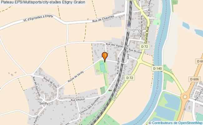 plan Plateau EPS/Multisports/city-stades Etigny : 1 équipements