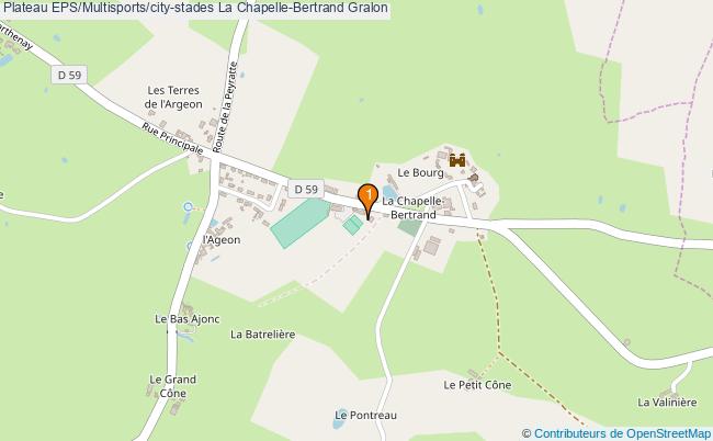 plan Plateau EPS/Multisports/city-stades La Chapelle-Bertrand : 1 équipements