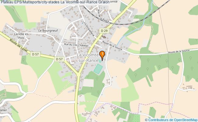 plan Plateau EPS/Multisports/city-stades La Vicomté-sur-Rance : 1 équipements