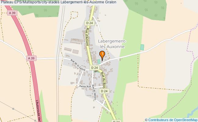 plan Plateau EPS/Multisports/city-stades Labergement-lès-Auxonne : 1 équipements