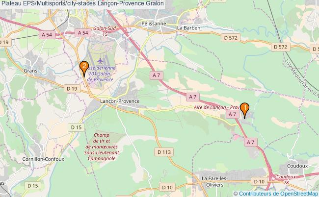 plan Plateau EPS/Multisports/city-stades Lançon-Provence : 2 équipements