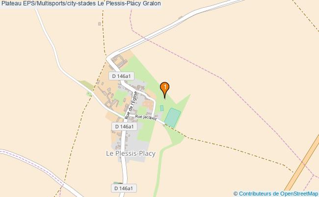 plan Plateau EPS/Multisports/city-stades Le Plessis-Placy : 1 équipements