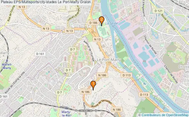 plan Plateau EPS/Multisports/city-stades Le Port-Marly : 2 équipements
