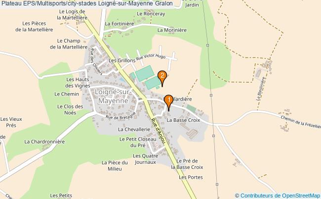 plan Plateau EPS/Multisports/city-stades Loigné-sur-Mayenne : 2 équipements
