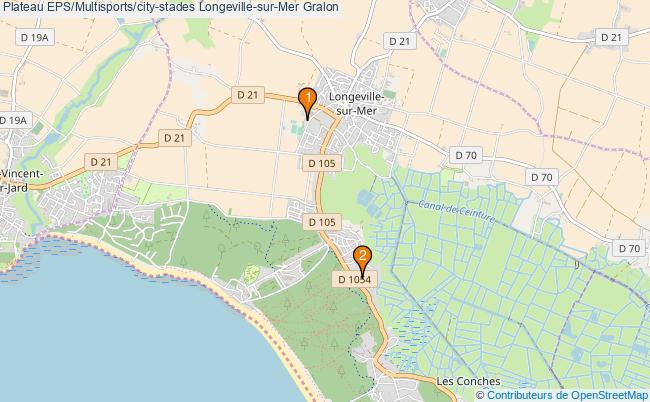 plan Plateau EPS/Multisports/city-stades Longeville-sur-Mer : 2 équipements