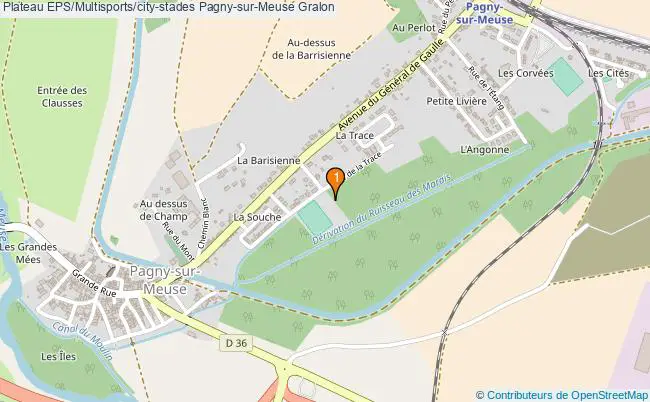 plan Plateau EPS/Multisports/city-stades Pagny-sur-Meuse : 1 équipements
