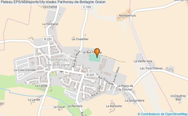 plan Plateau EPS/Multisports/city-stades Parthenay-de-Bretagne : 1 équipements