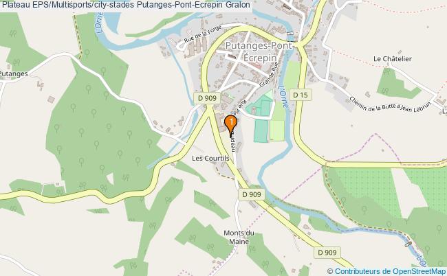 plan Plateau EPS/Multisports/city-stades Putanges-Pont-Ecrepin : 1 équipements
