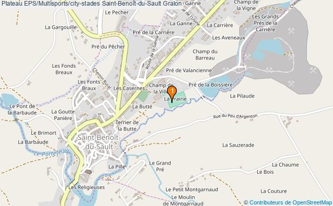plan Plateau EPS/Multisports/city-stades Saint-Benoît-du-Sault : 1 équipements