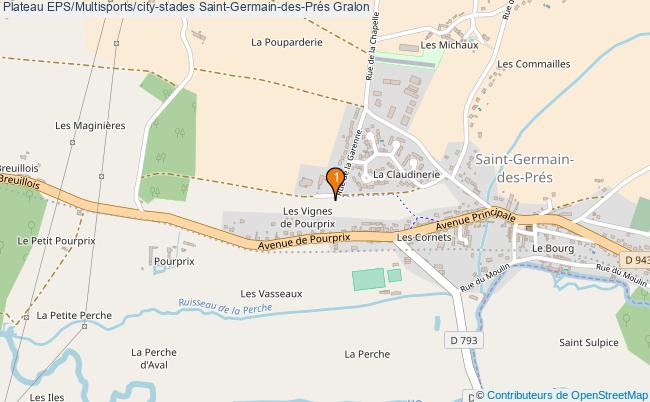 plan Plateau EPS/Multisports/city-stades Saint-Germain-des-Prés : 1 équipements