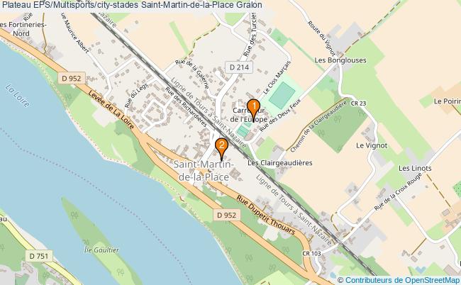 plan Plateau EPS/Multisports/city-stades Saint-Martin-de-la-Place : 2 équipements