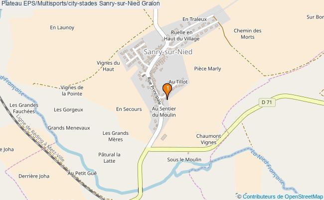 plan Plateau EPS/Multisports/city-stades Sanry-sur-Nied : 1 équipements