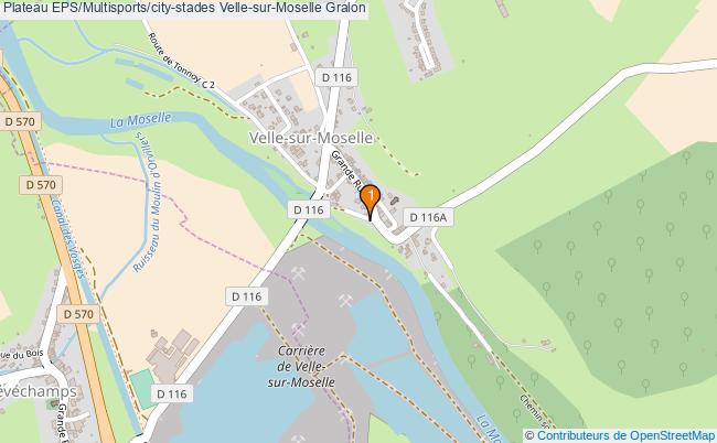 plan Plateau EPS/Multisports/city-stades Velle-sur-Moselle : 1 équipements