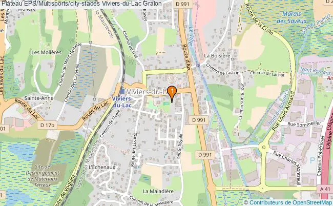 plan Plateau EPS/Multisports/city-stades Viviers-du-Lac : 1 équipements