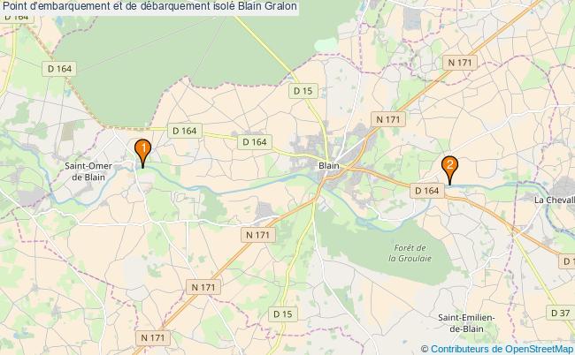 plan Point d'embarquement et de débarquement isolé Blain : 2 équipements