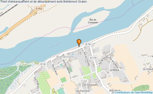plan Point d'embarquement et de débarquement isolé Bréhémont : 1 équipements