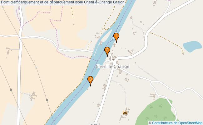 plan Point d'embarquement et de débarquement isolé Chenillé-Changé : 3 équipements