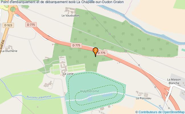 plan Point d'embarquement et de débarquement isolé La Chapelle-sur-Oudon : 2 équipements