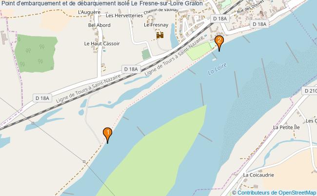 plan Point d'embarquement et de débarquement isolé Le Fresne-sur-Loire : 2 équipements