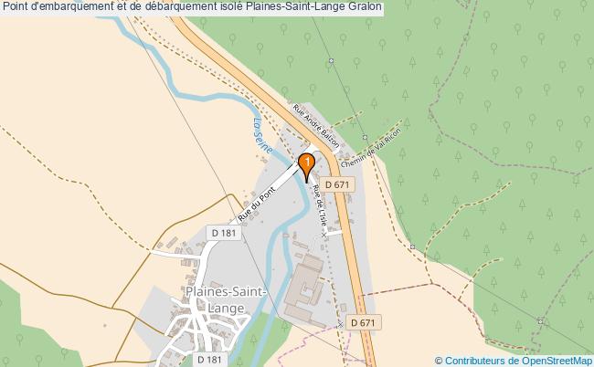 plan Point d'embarquement et de débarquement isolé Plaines-Saint-Lange : 1 équipements