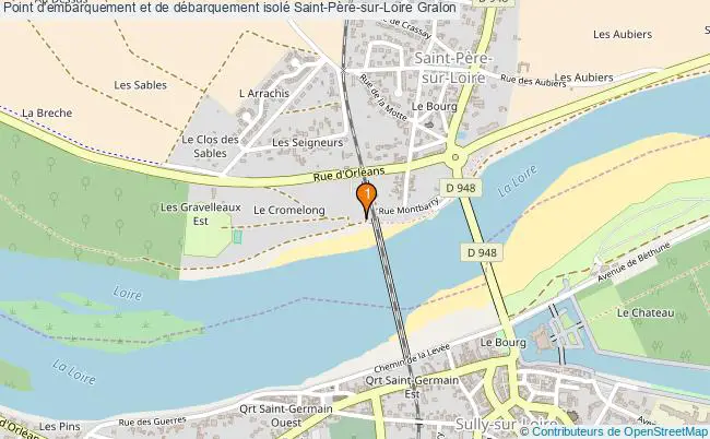 plan Point d'embarquement et de débarquement isolé Saint-Père-sur-Loire : 1 équipements