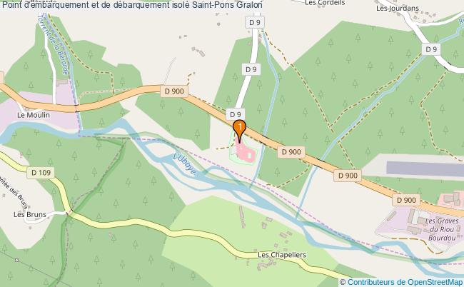 plan Point d'embarquement et de débarquement isolé Saint-Pons : 1 équipements