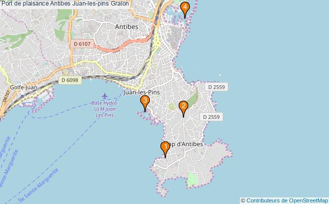 plan Port de plaisance Antibes Juan-les-pins : 4 équipements