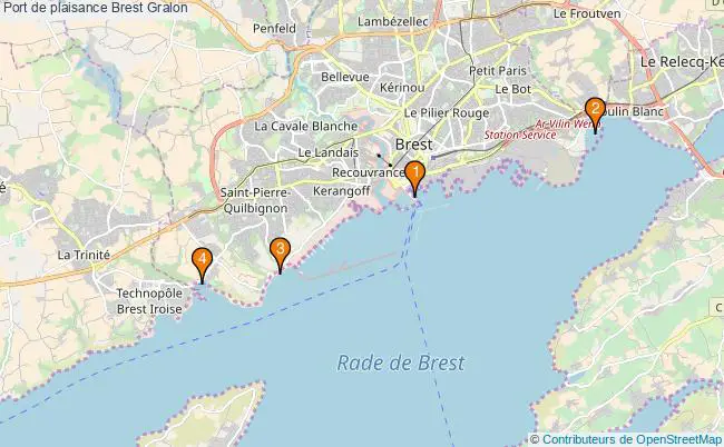 plan Port de plaisance Brest : 4 équipements
