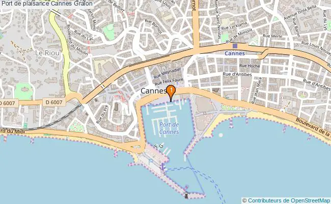 plan Port de plaisance Cannes : 1 équipements