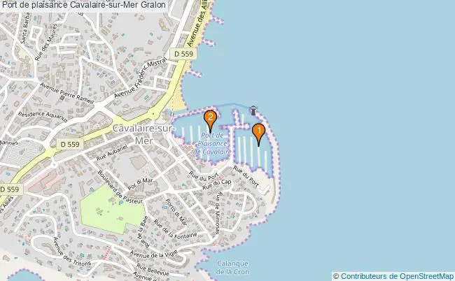plan Port de plaisance Cavalaire-sur-Mer : 2 équipements