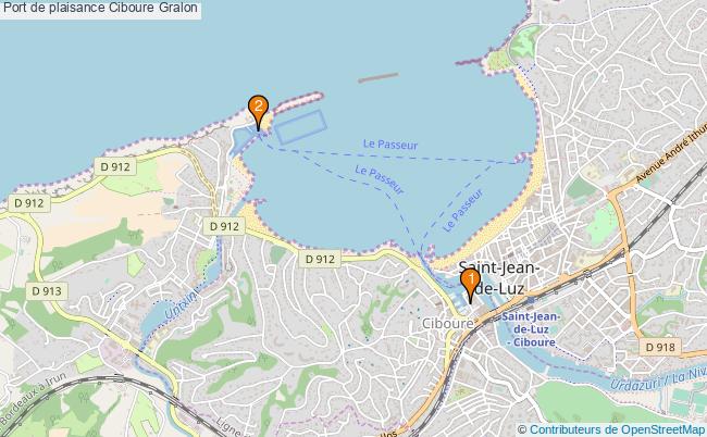 plan Port de plaisance Ciboure : 2 équipements