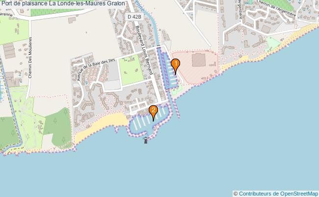 plan Port de plaisance La Londe-les-Maures : 2 équipements
