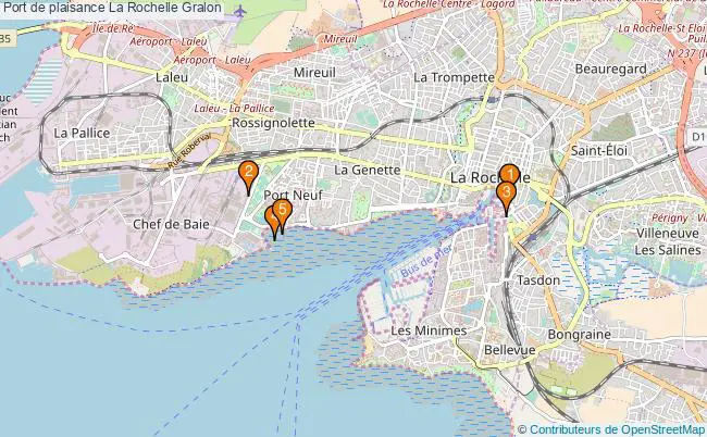plan Port de plaisance La Rochelle : 5 équipements