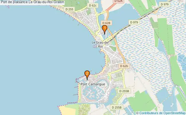 plan Port de plaisance Le Grau-du-Roi : 2 équipements