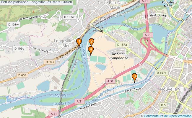 plan Port de plaisance Longeville-lès-Metz : 4 équipements